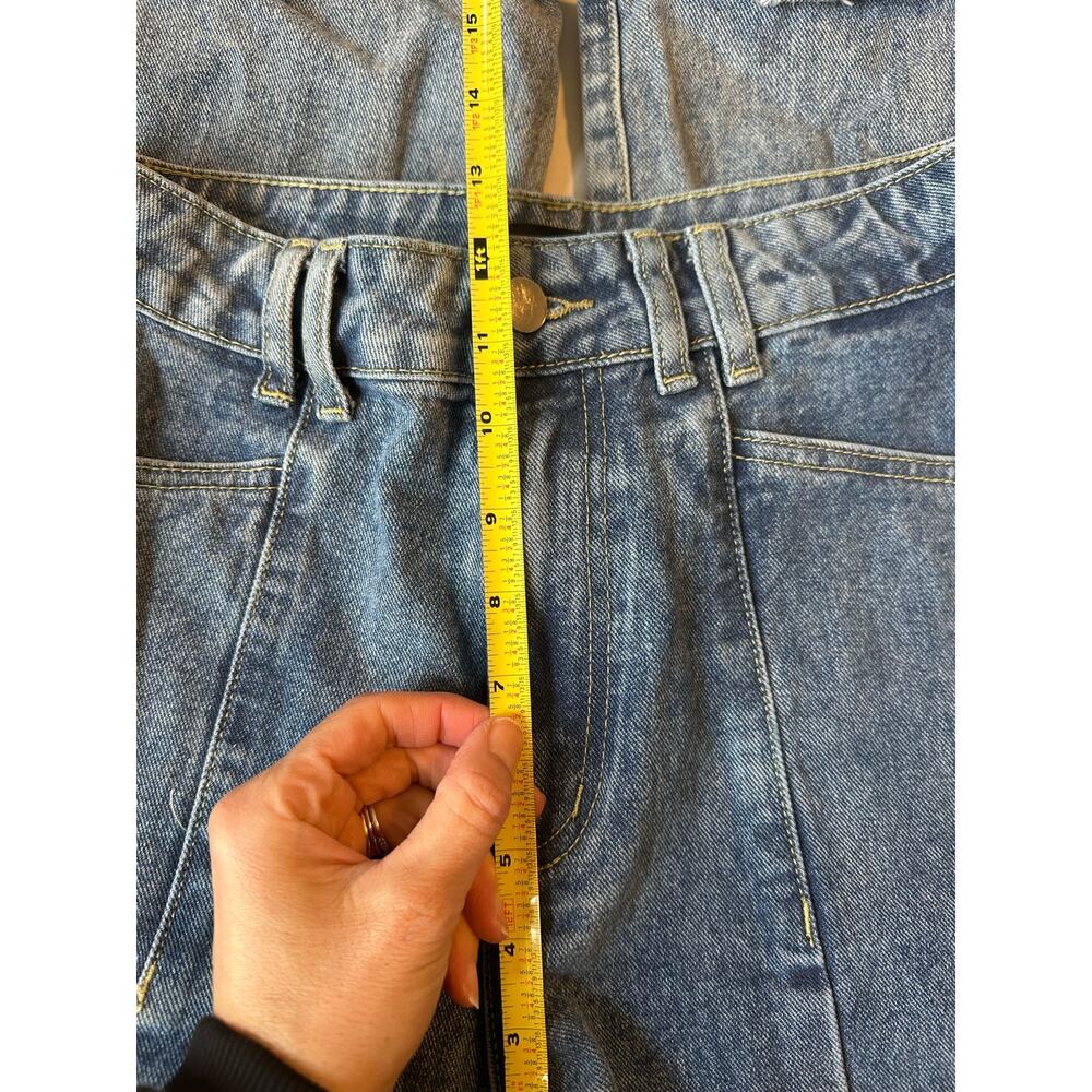 Pretty Little Thing Front Seam Wide Leg Jeans Sz 4 - Picture 6 of 7